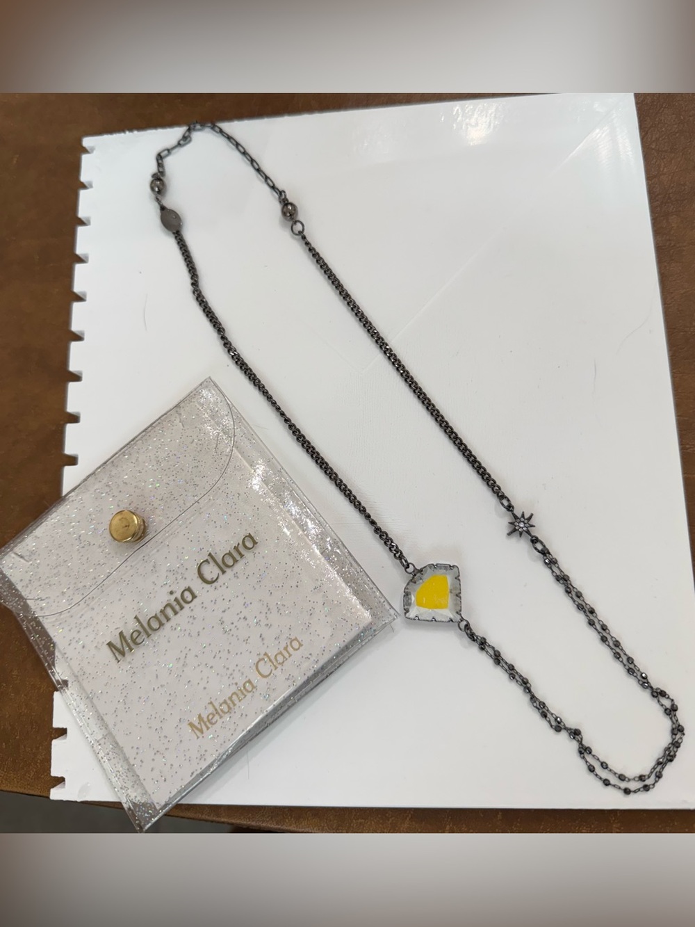Melania Clara- Melody Necklace - Gunmetal- Magnetic Clasp with extender!